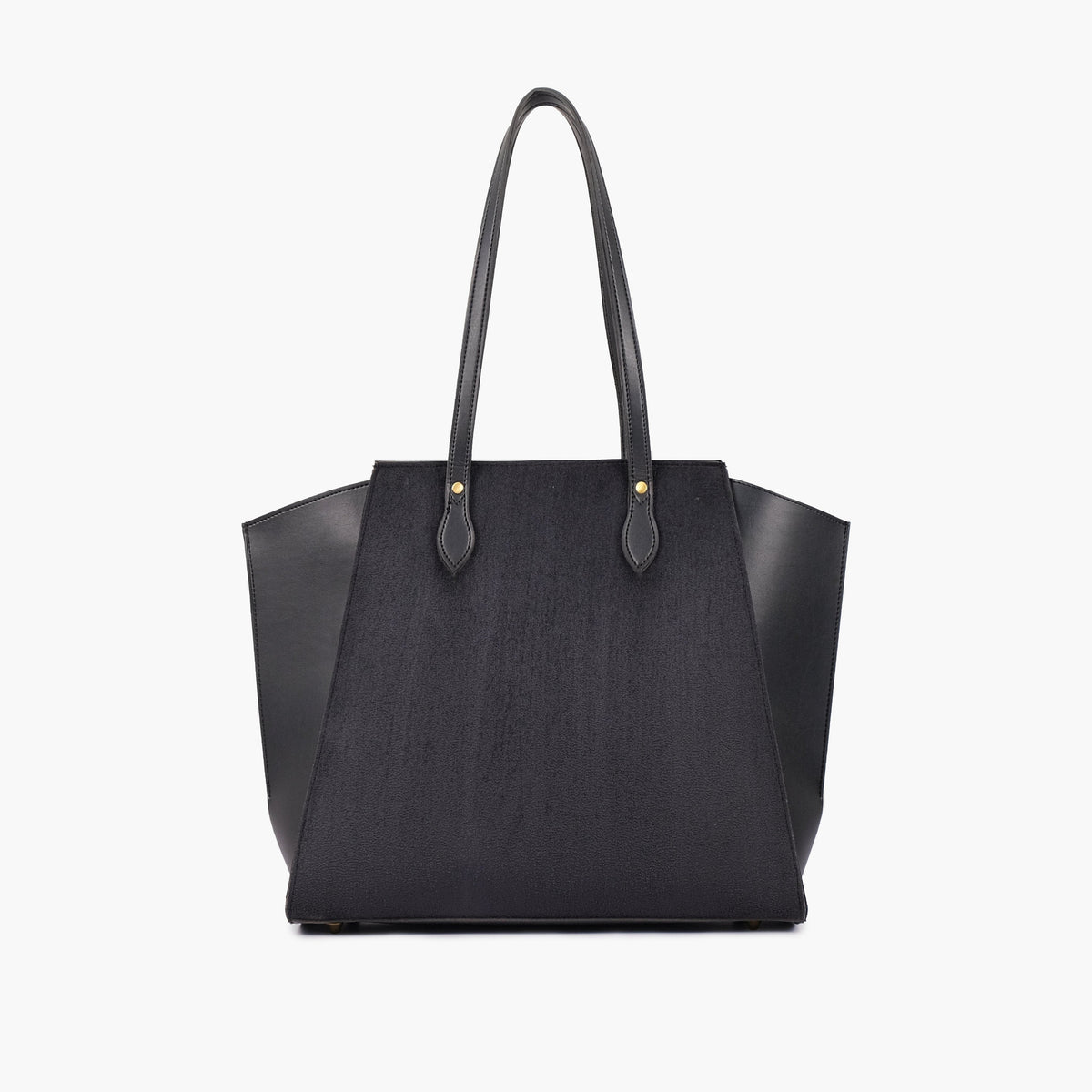 Black suede classic tote bag
