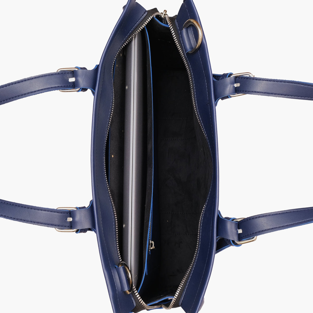 Blue laptop bag with sleeve