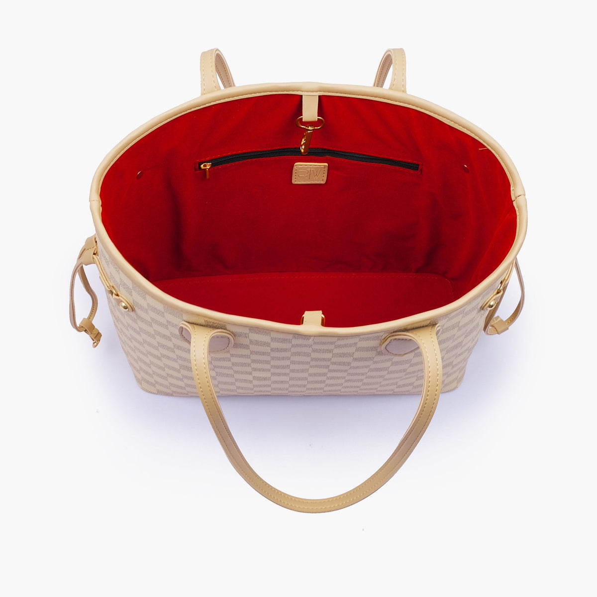 Off-white checkered neverfull tote bag