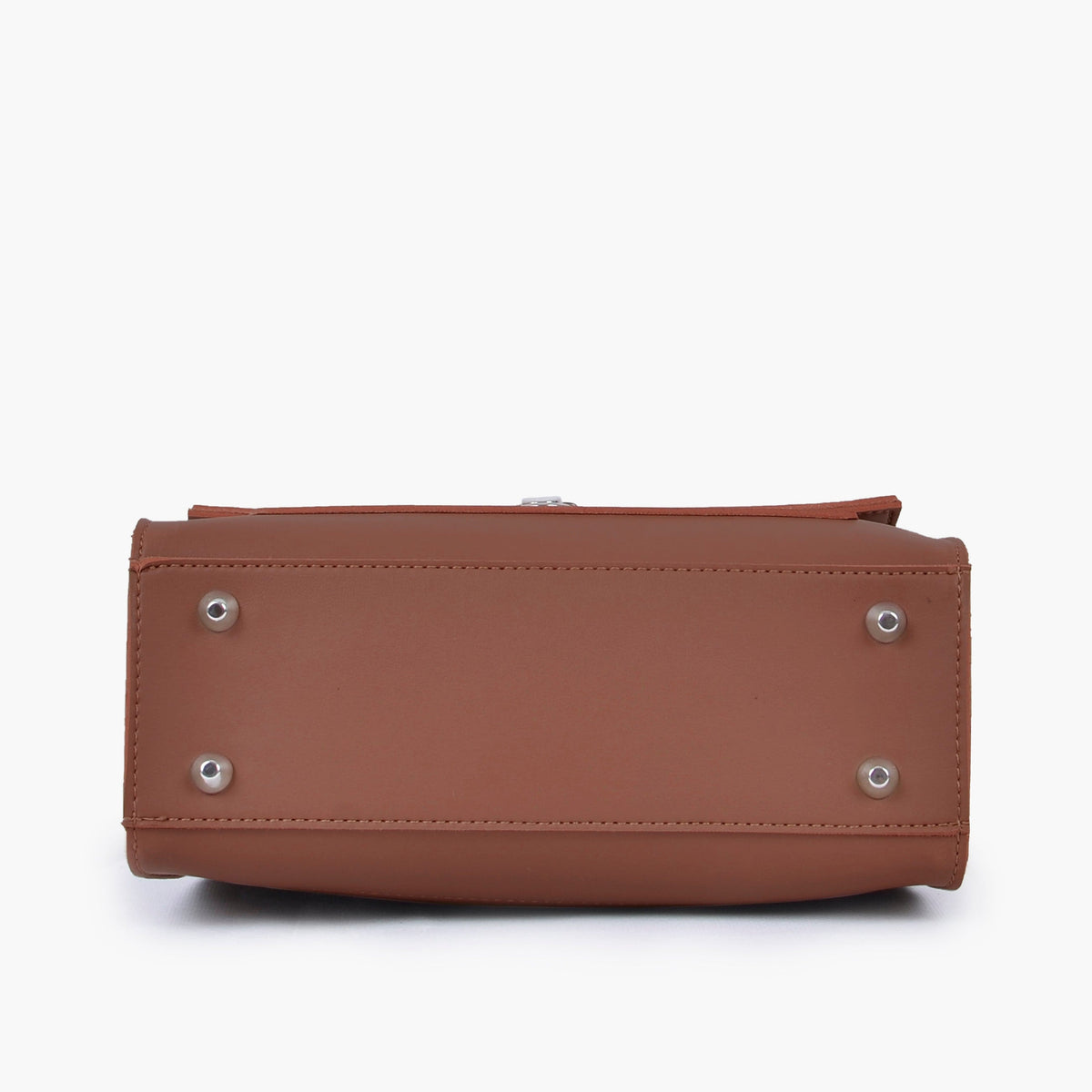 Brown push-lock messenger bag