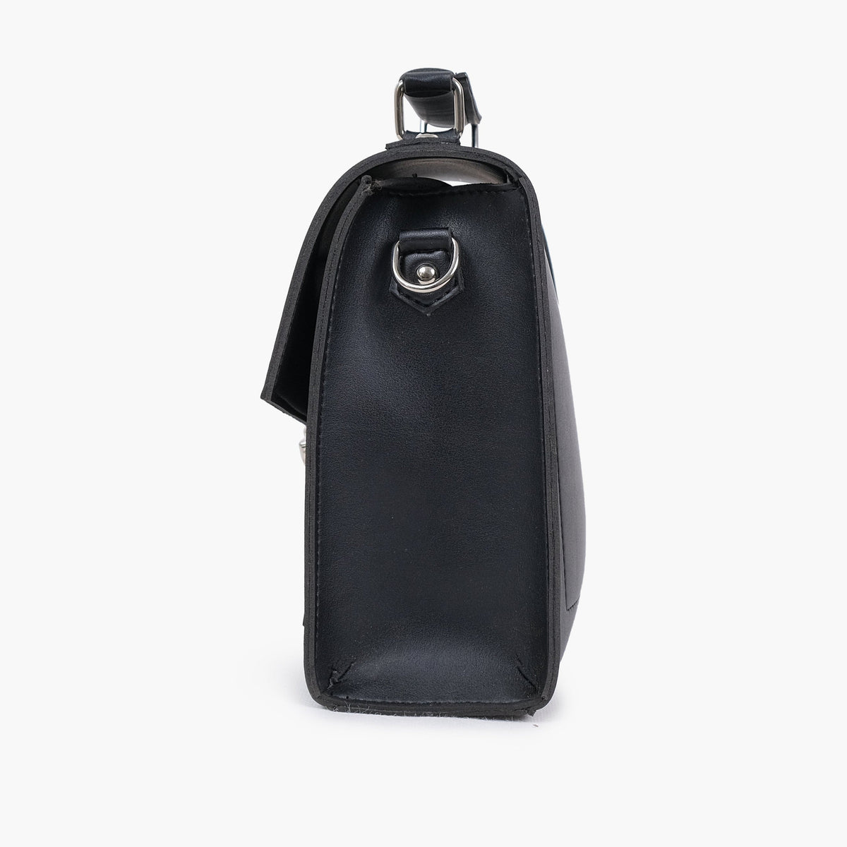 Black push-lock messenger bag