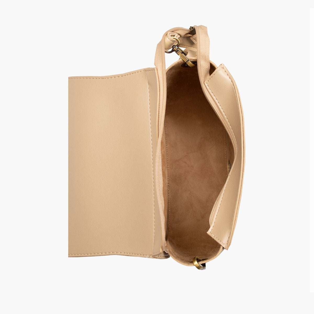 Off-white foldover saddle bag