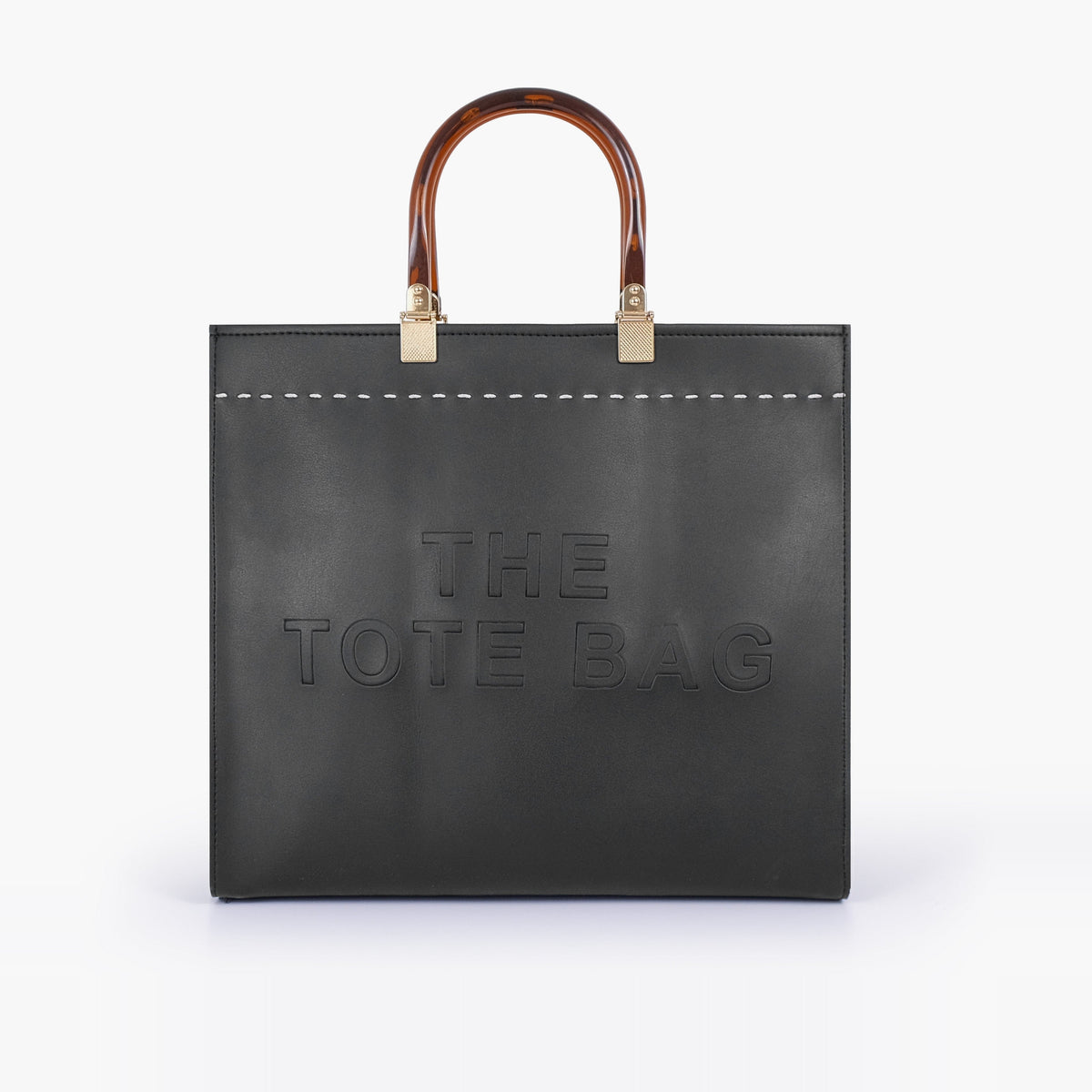 Black signature tote bag