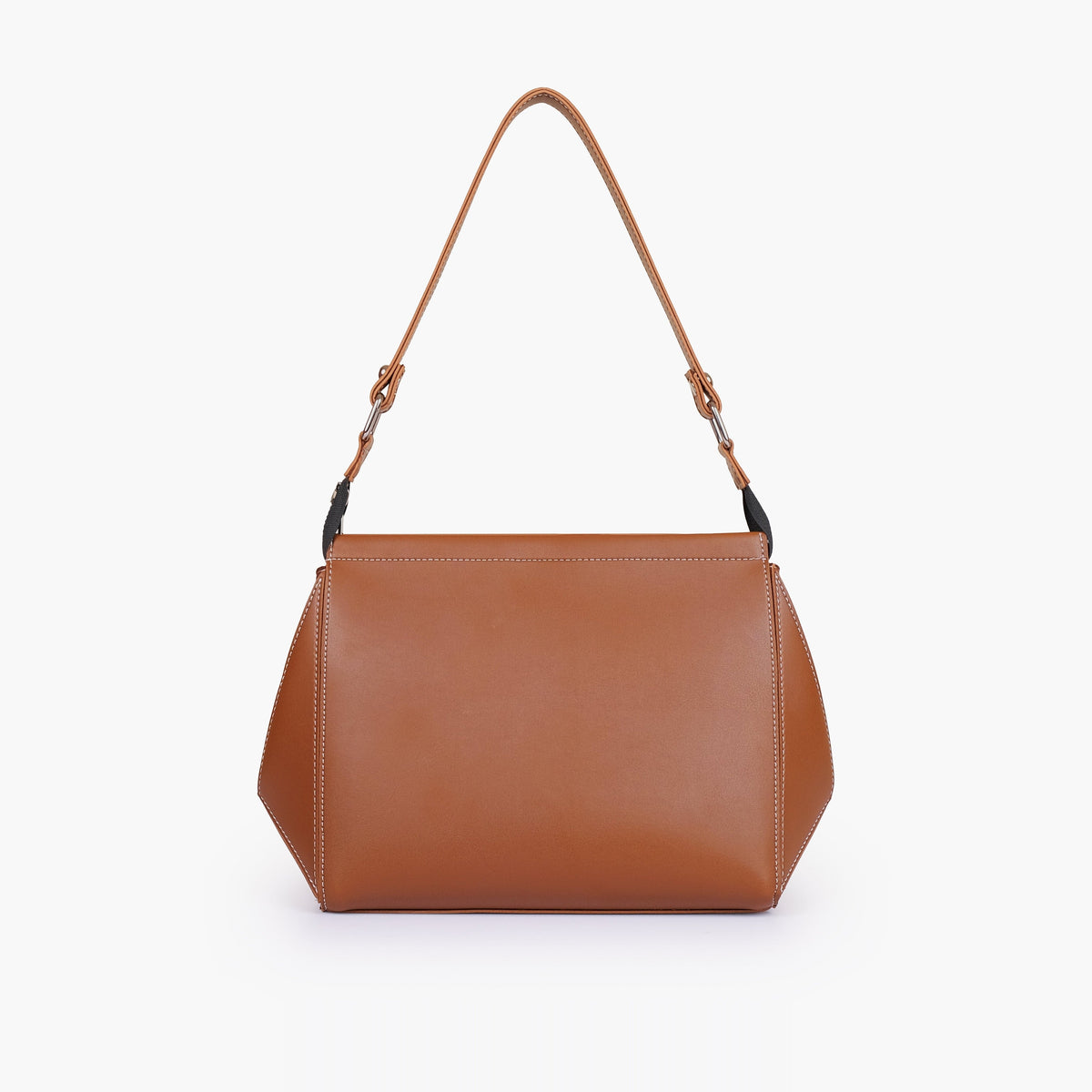 Brown suede trio twist handbag