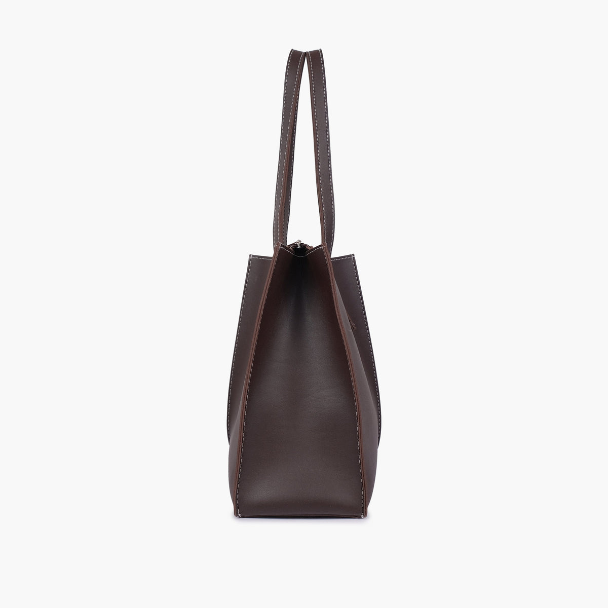Dark brown work tote bag