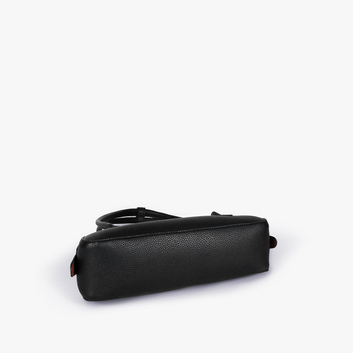 Black east-west baguette bag