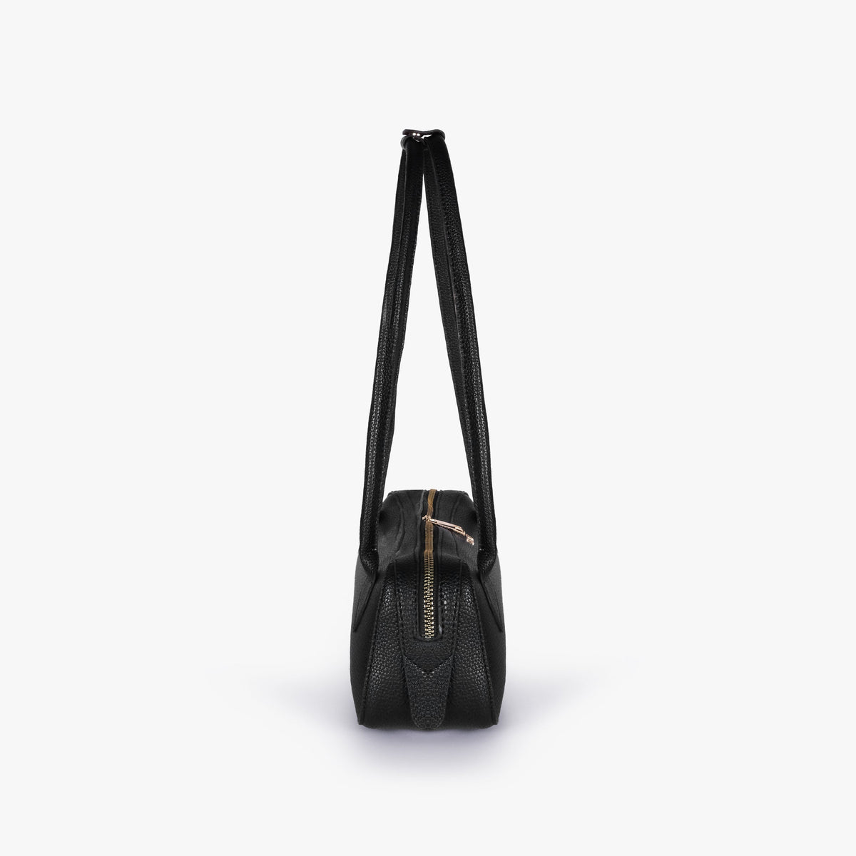 Black east-west baguette bag