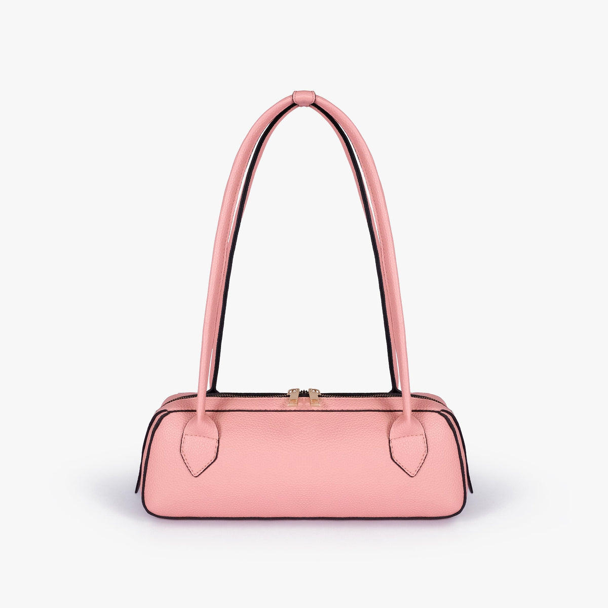 Blush pink east-west baguette bag