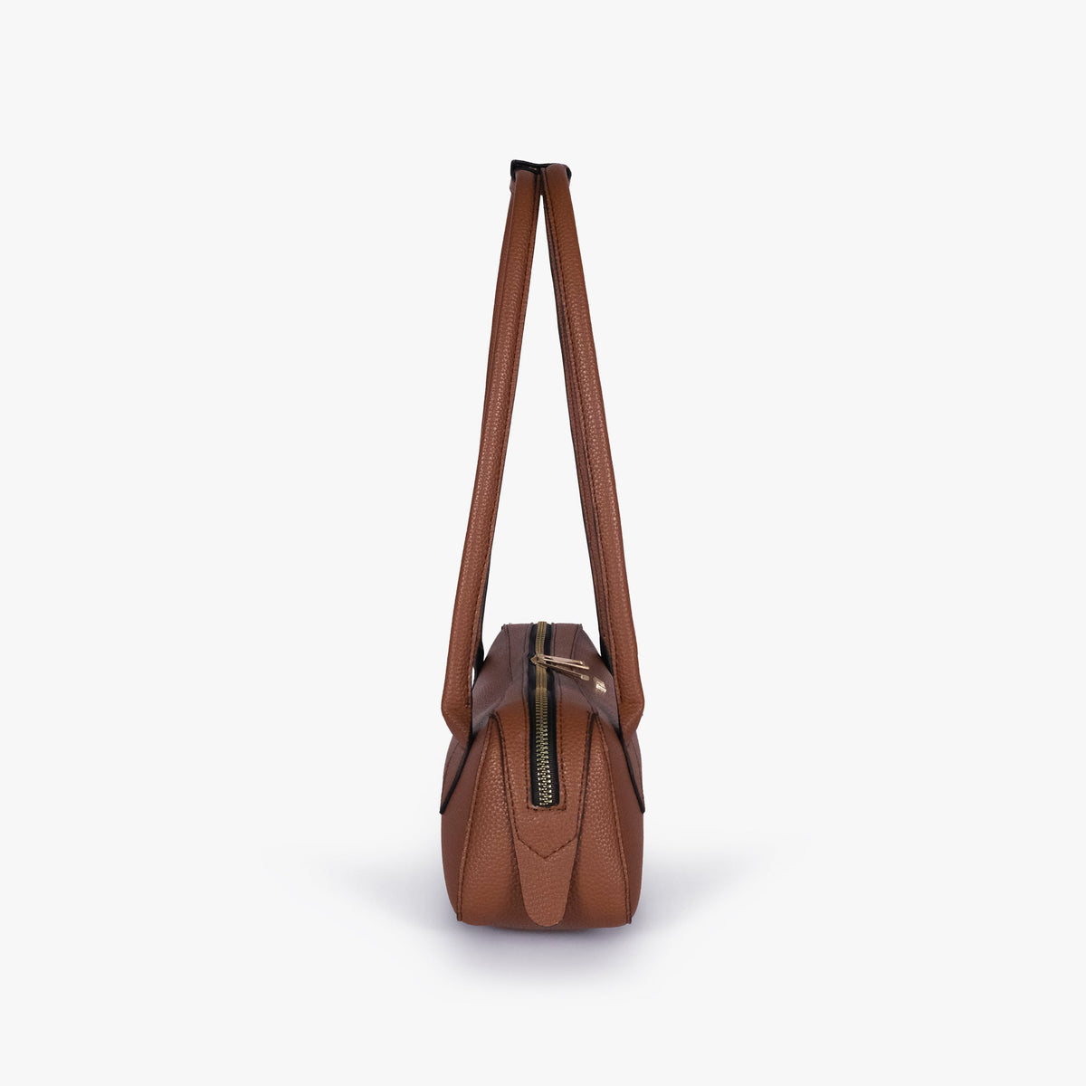 Brown east-west baguette bag