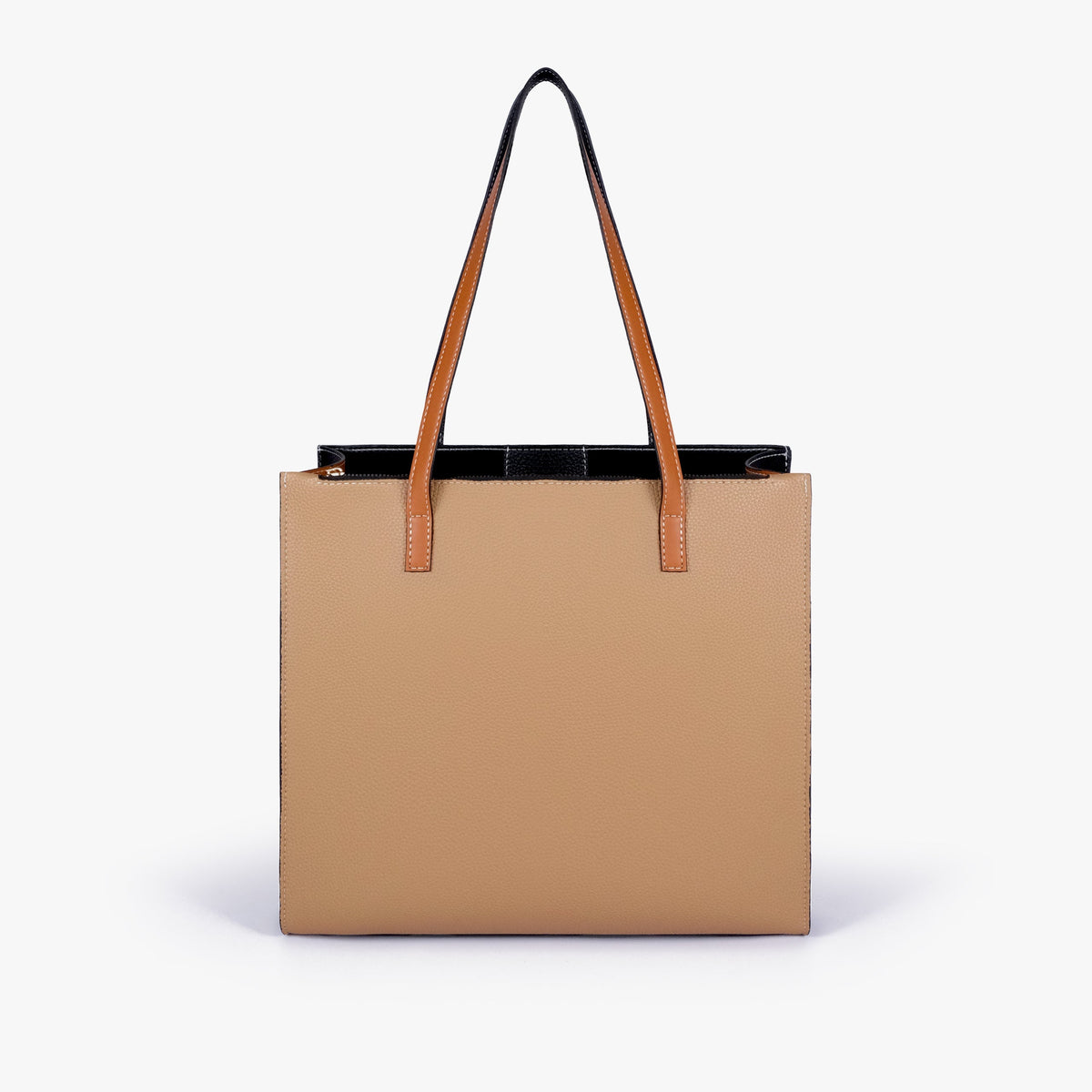 Macchiato color blocking tote