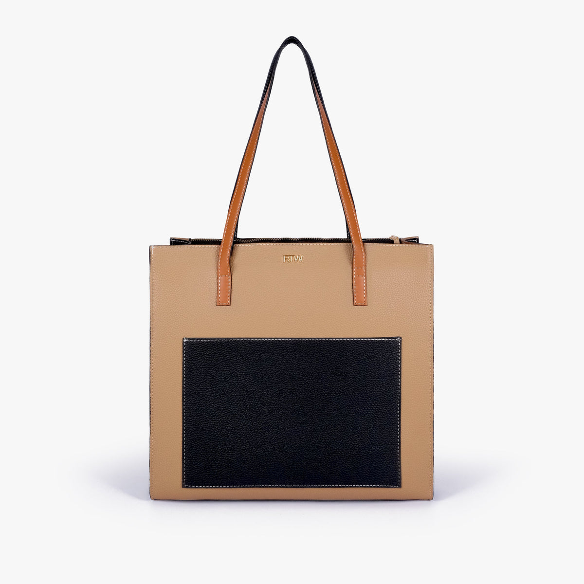 Macchiato color blocking tote