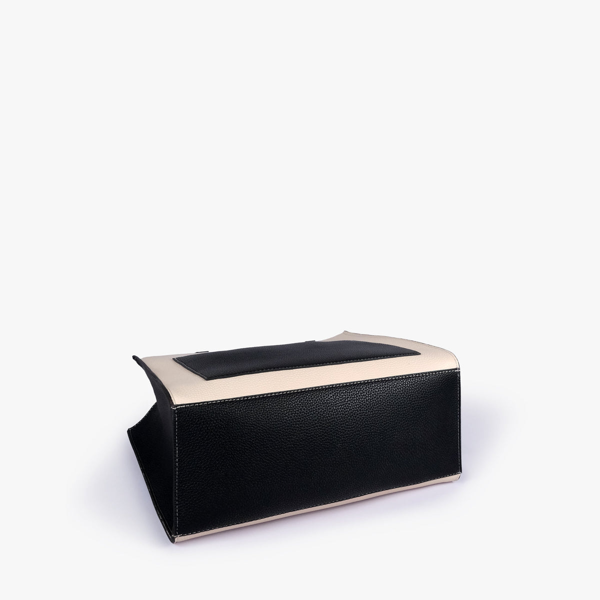 Monochrome color blocking tote