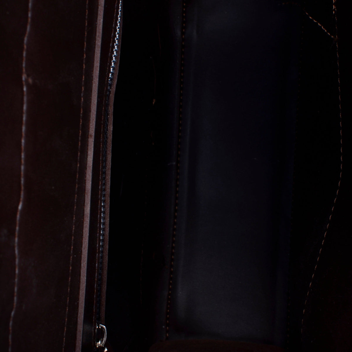 Dark brown suede adventure backpack