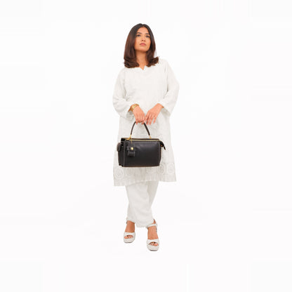 Black bowling bag with top-handle