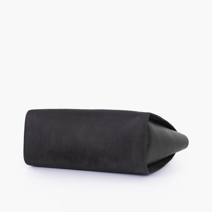 Black chain handle tote