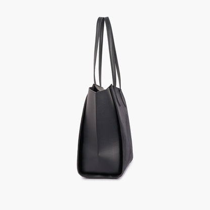 Black suede classic tote bag