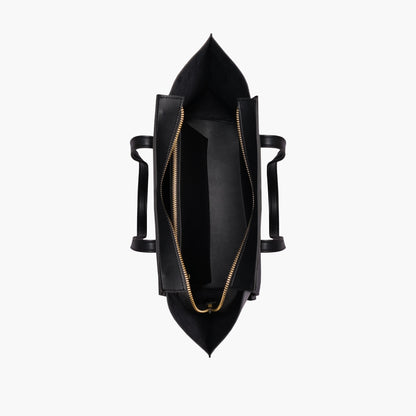 Black suede classic tote bag