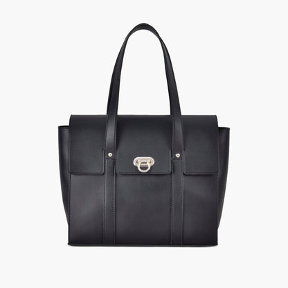 Black carry-all satchel bag