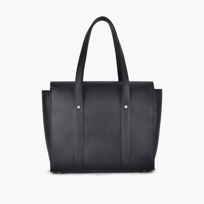 Black carry-all satchel bag