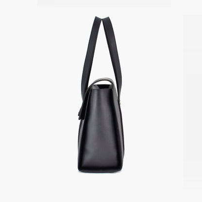 Black carry-all satchel bag
