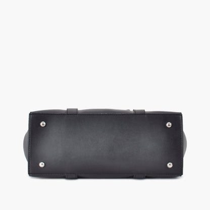Black carry-all satchel bag