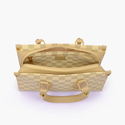 Off-white checkered on-the-go mini bag