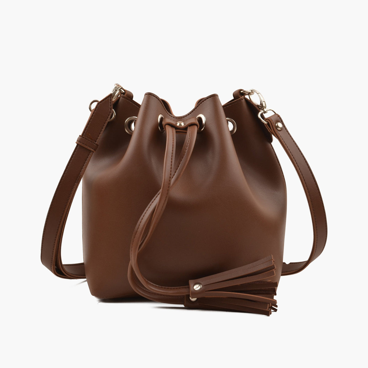 Horse brown bucket bag