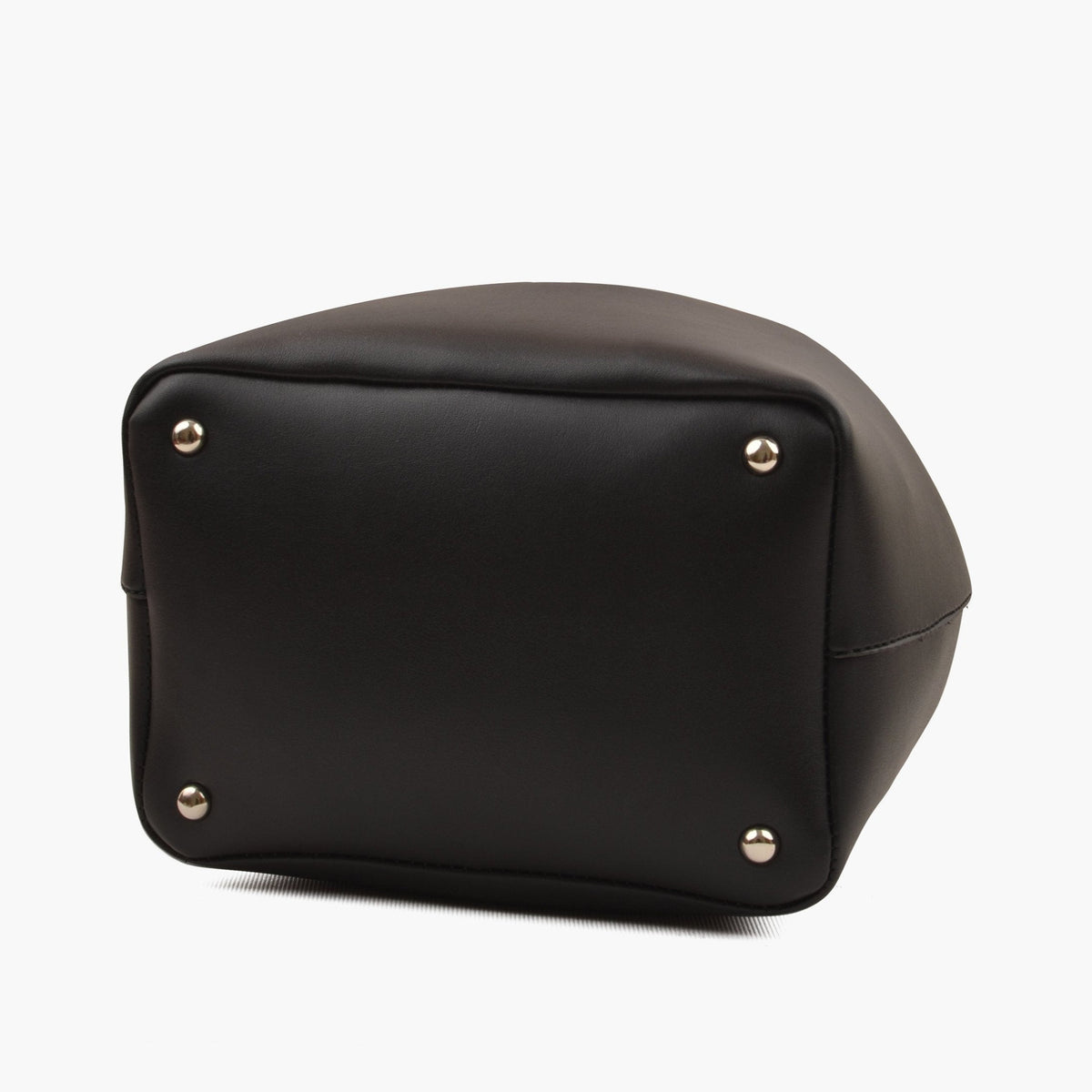 Black bucket bag