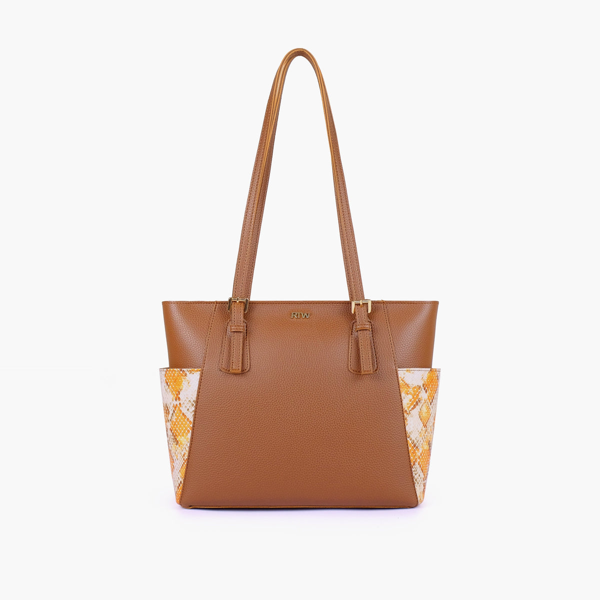 Horse brown double pocket tote