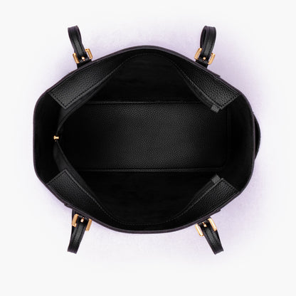 Black double pocket tote