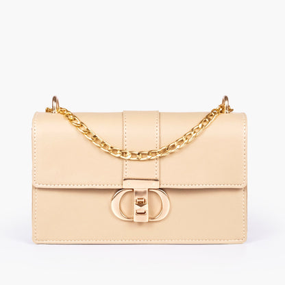 Off-white east-west shoulder bag with half chain