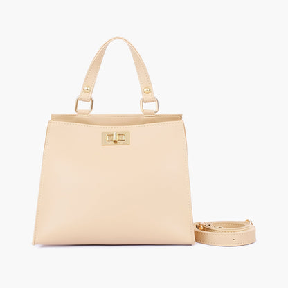 Off-white front lock top-handle mini bag