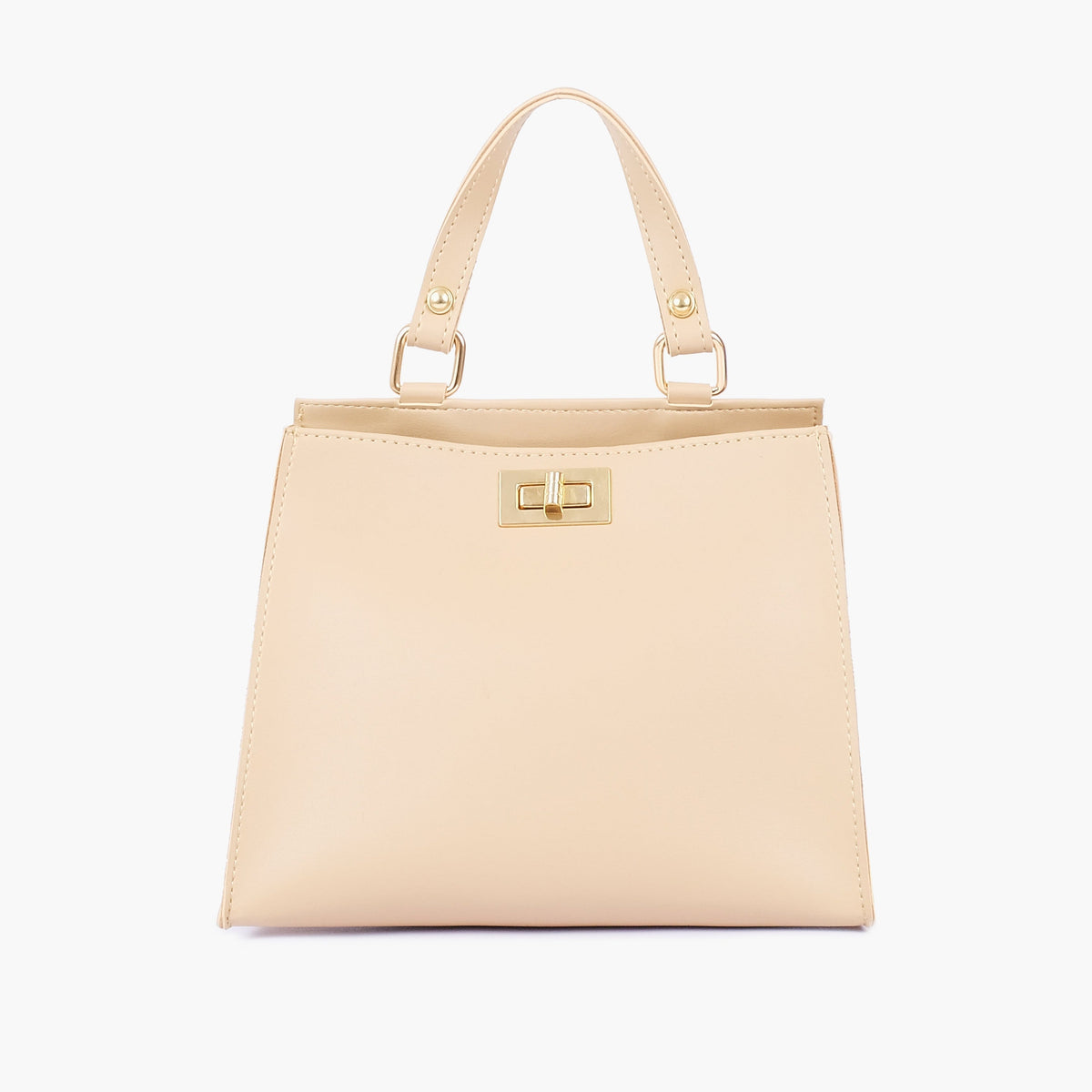 Off-white front lock top-handle mini bag