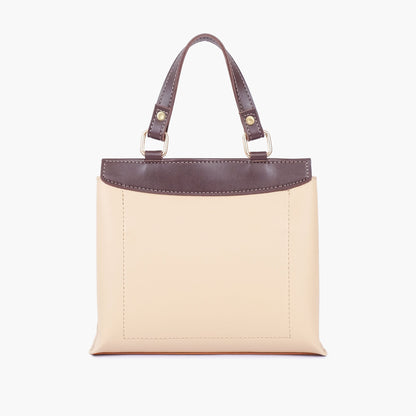 Coffee front lock top-handle mini bag