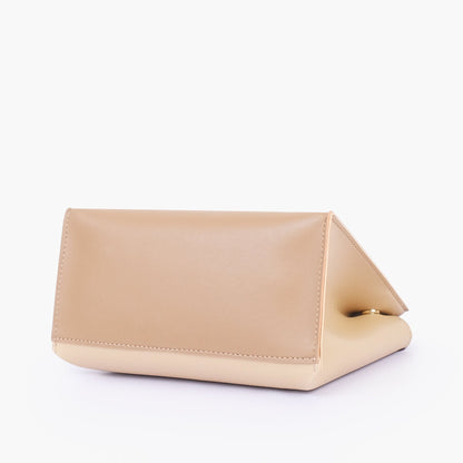 Coffee front lock top-handle mini bag