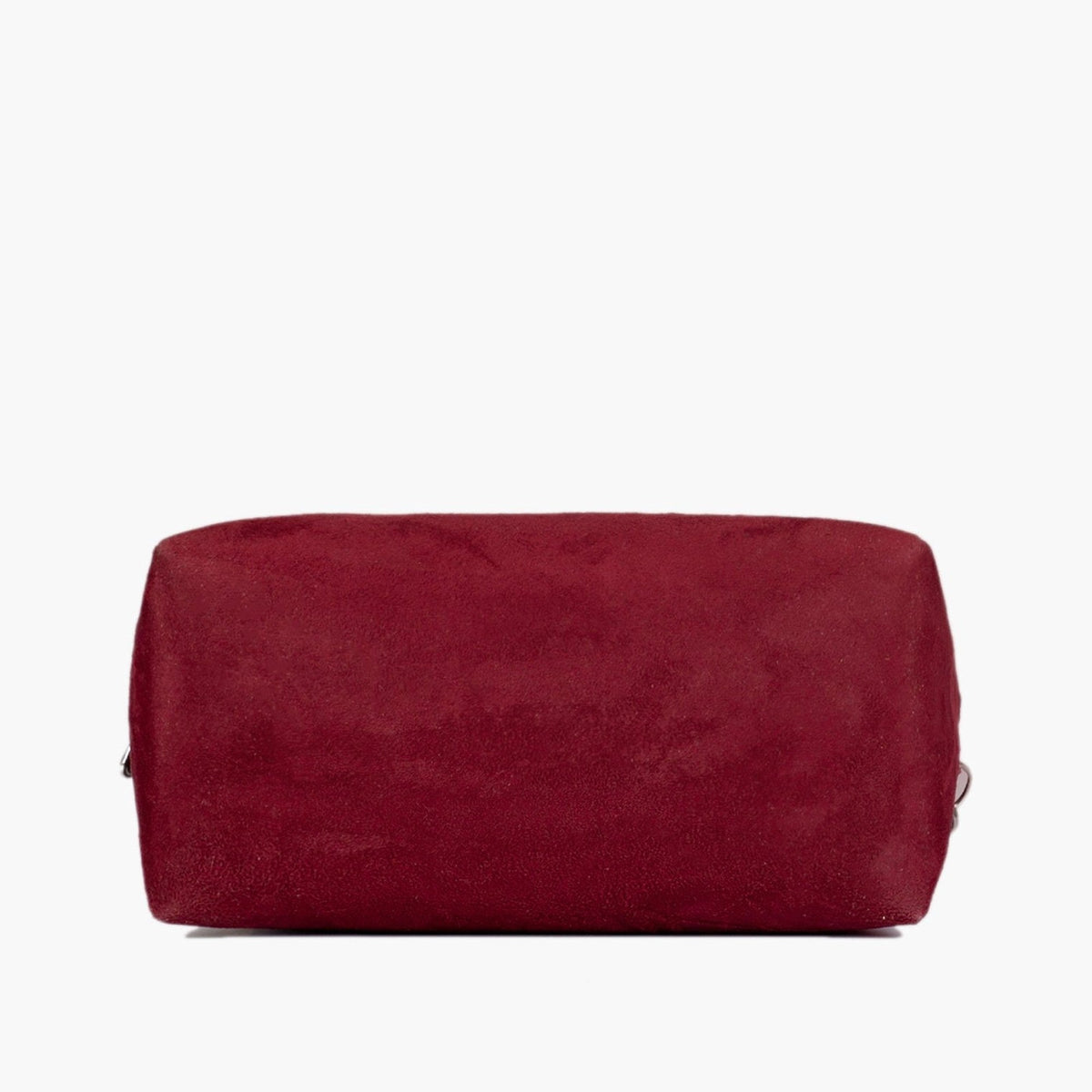 Burgundy suede mini bowling bag