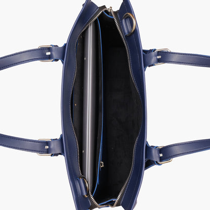 Blue laptop bag with sleeve