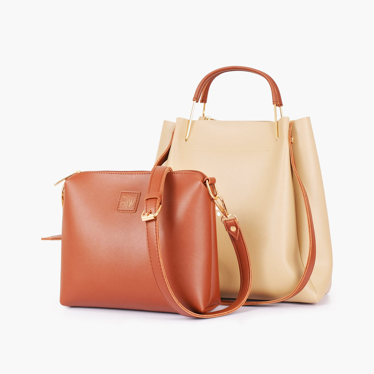 Off-white metal handle tote bag