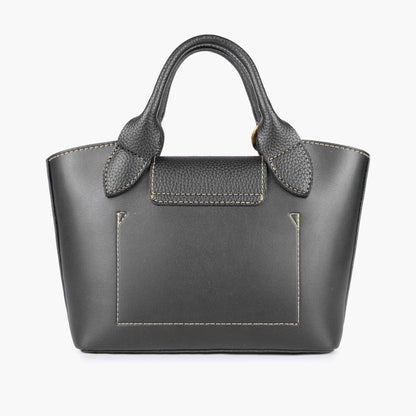 Black mini top-handle tote bag