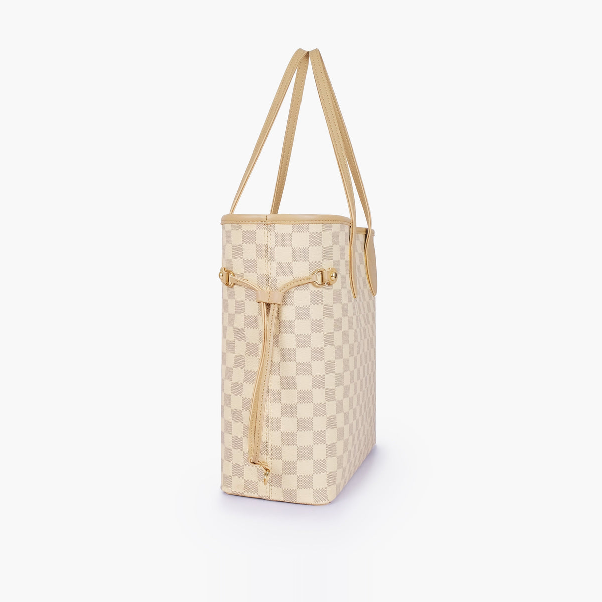 Off-white checkered neverfull tote bag