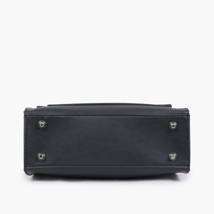 Black push-lock messenger bag