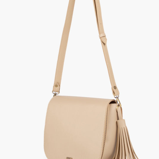 Off-white foldover saddle bag