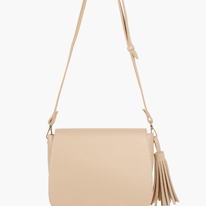 Off-white foldover saddle bag