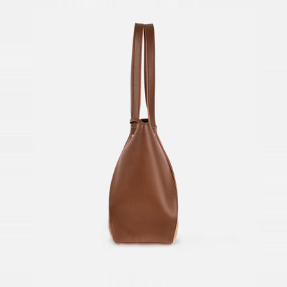Brown shopping tote bag