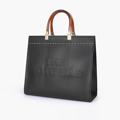 Black signature tote bag