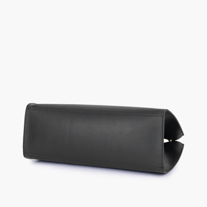 Black signature tote bag