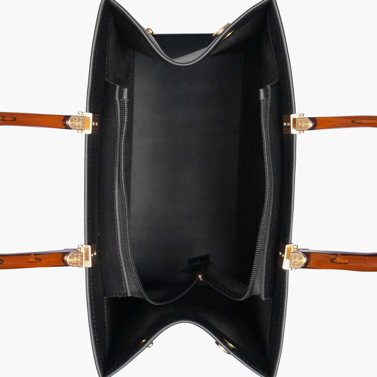 Black signature tote bag