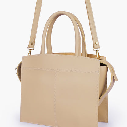 Off-white trapeze top-handle bag