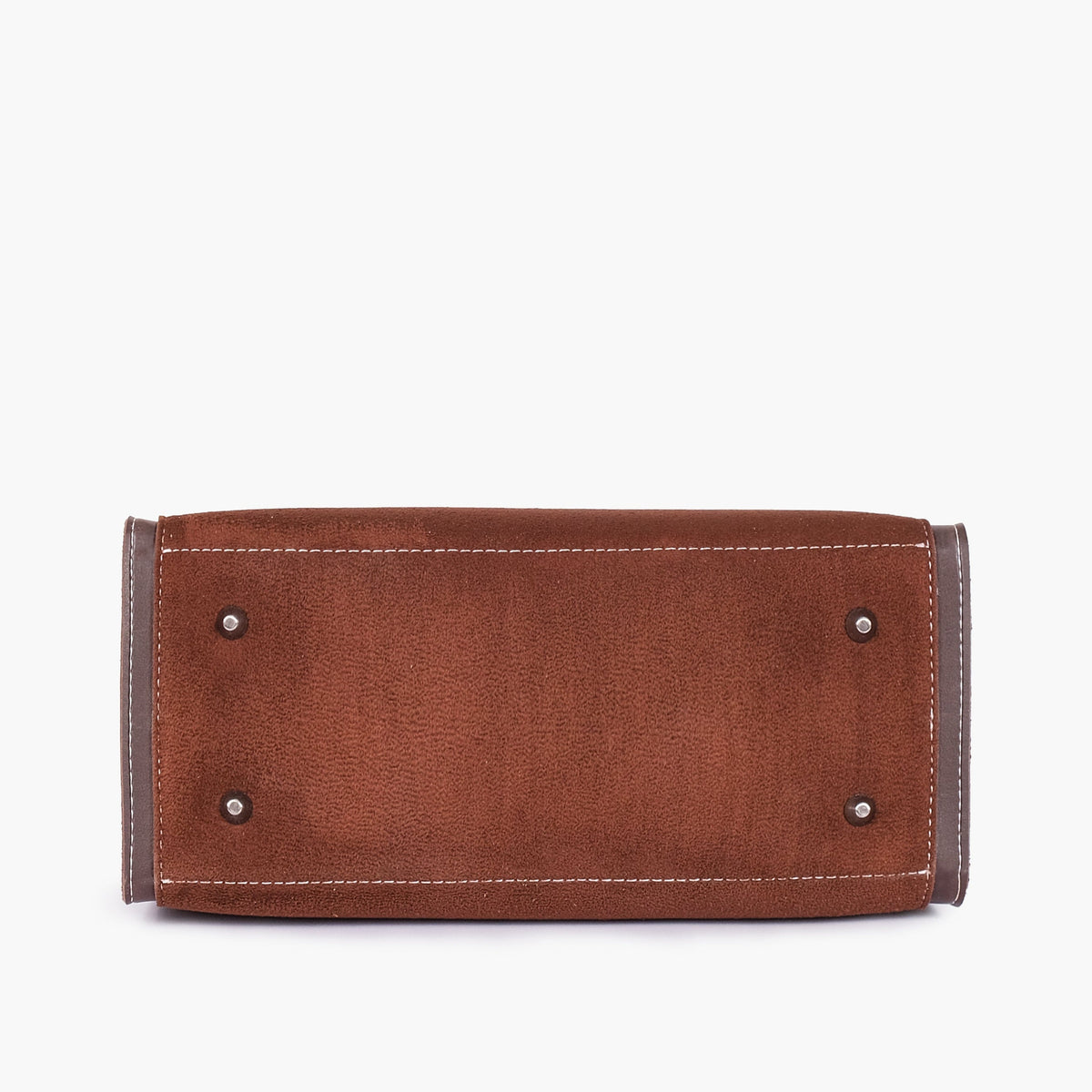 Dark brown suede vintage handbag