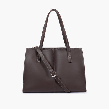 Dark brown work tote bag